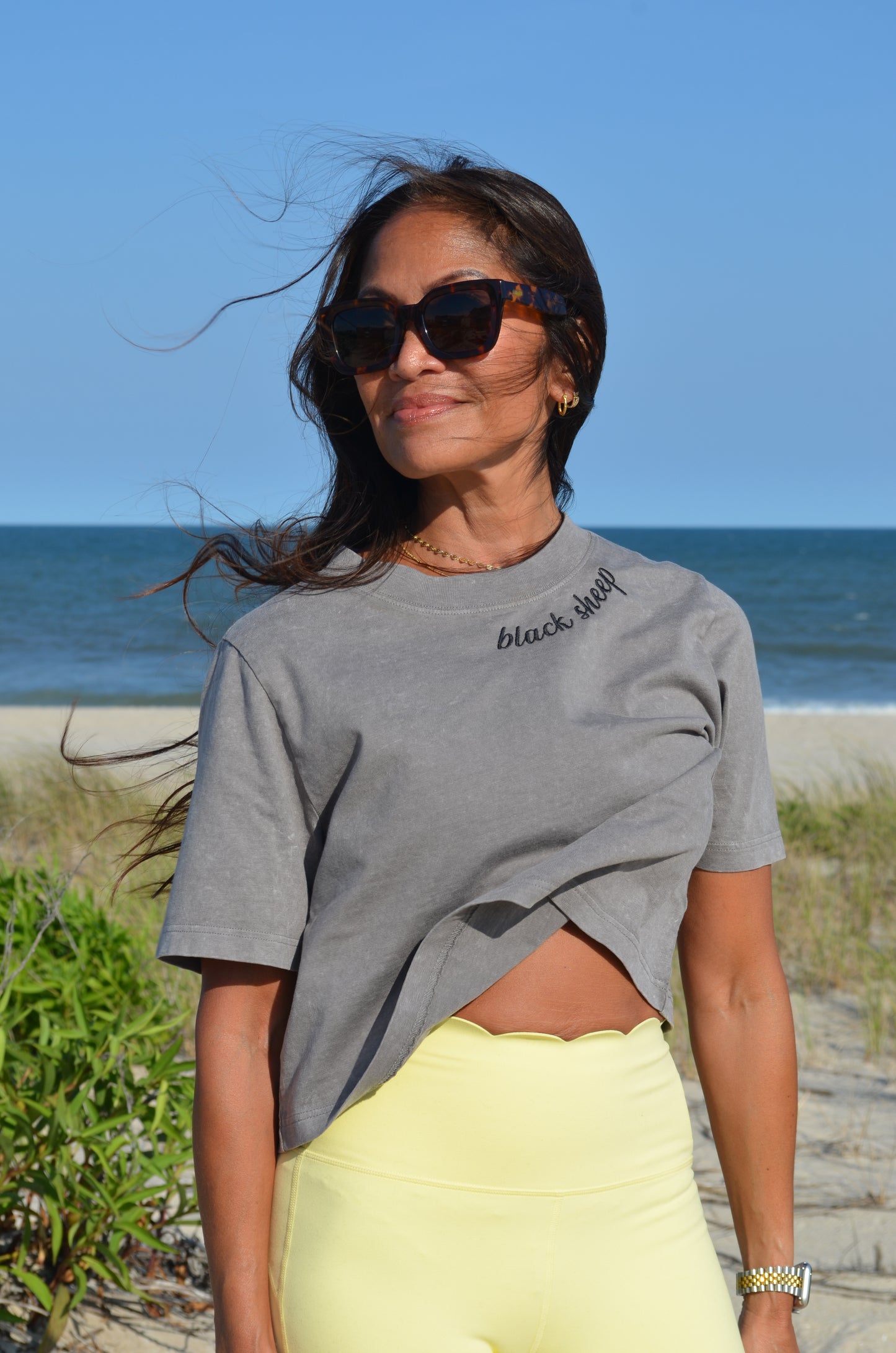 2025 Embroidered Cropped Tee